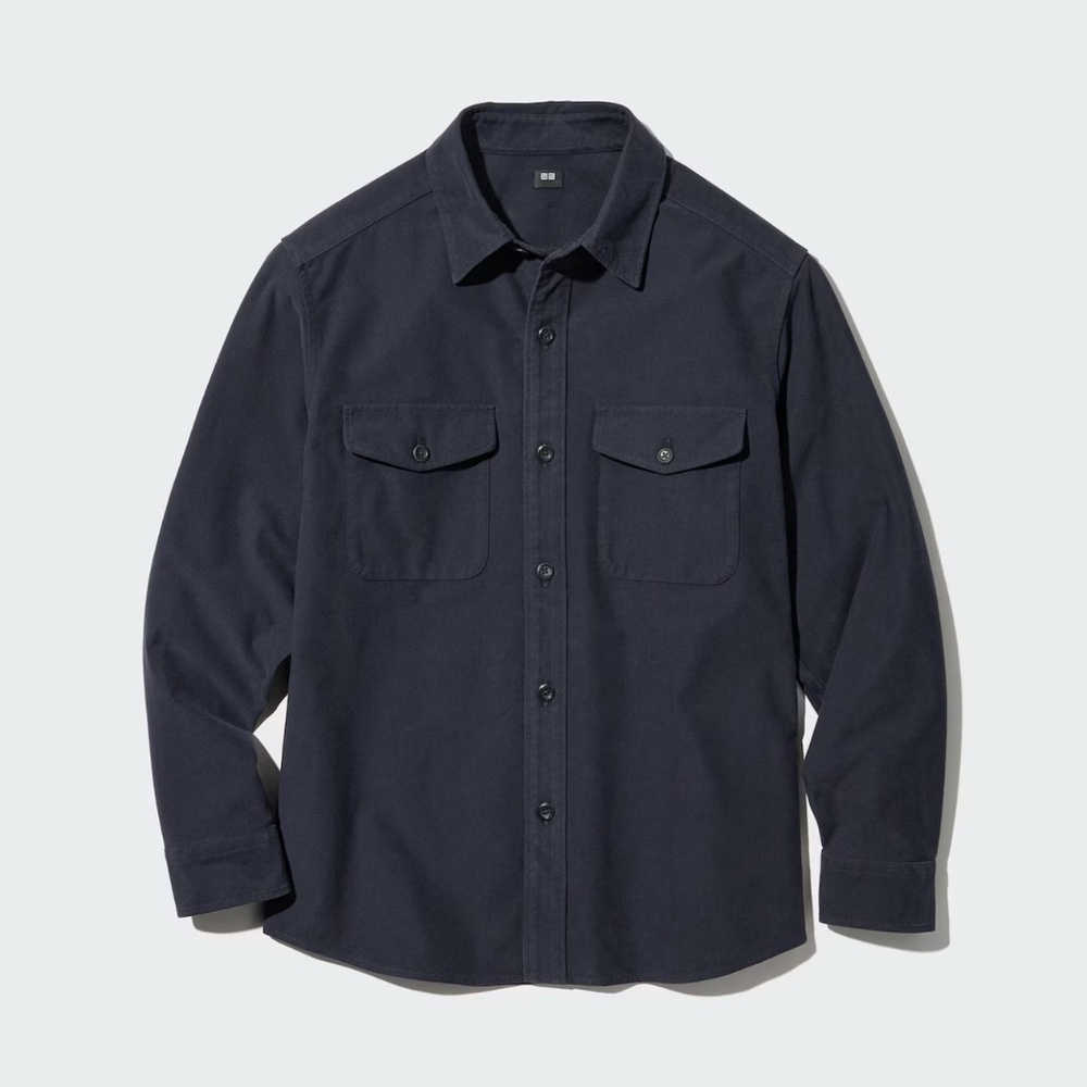 Mens Uniqlo Jersey Utility Overshirt Size Large